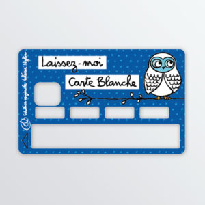 Adhésif de carte bancaire Laissez-moi carte blanche-0