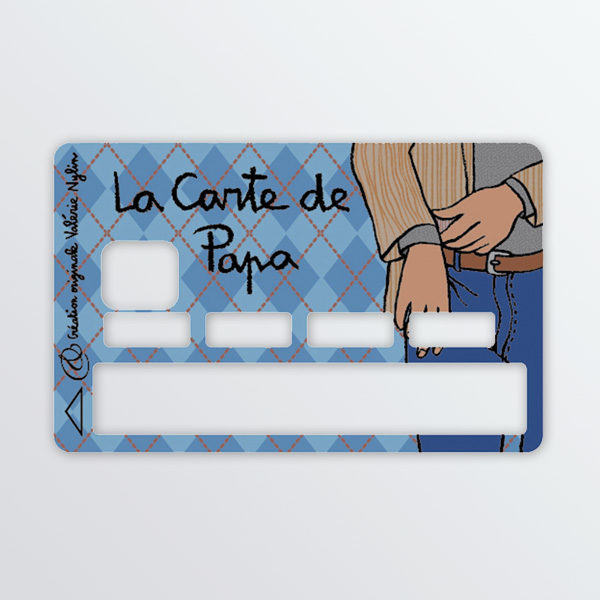 Adhésif de carte bancaire La carte à Papa-0