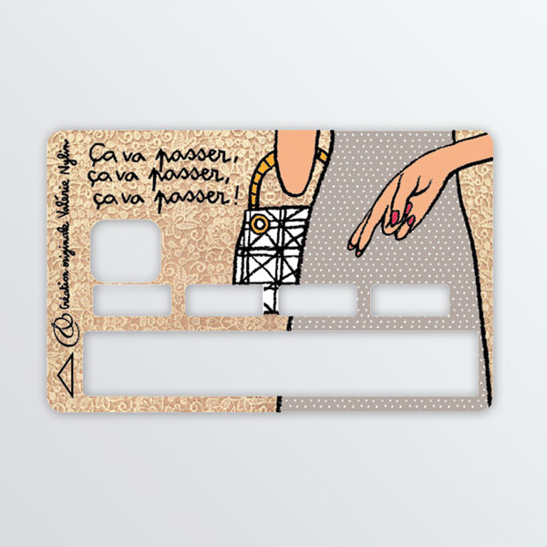 Adhésif de carte bancaire Ca va passer-0