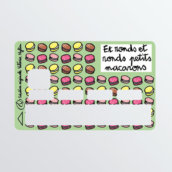 Adhésif de carte bancaire Petits macarons-0