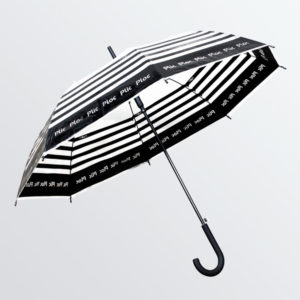 Parapluie canne transparent